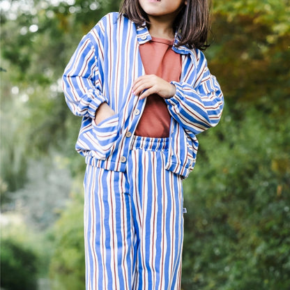 Kids' Bamboo Terry Echo Jacket | Scandi Stripe