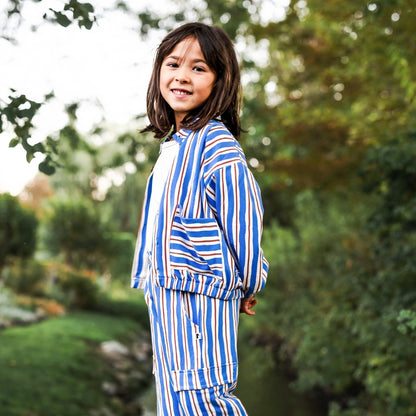 Kids' Bamboo Terry Echo Jacket | Scandi Stripe