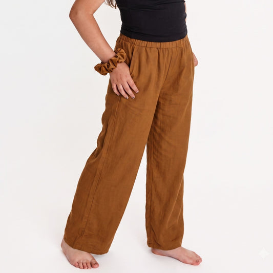 Youth Bamboo Wide Leg Pants | Bronze