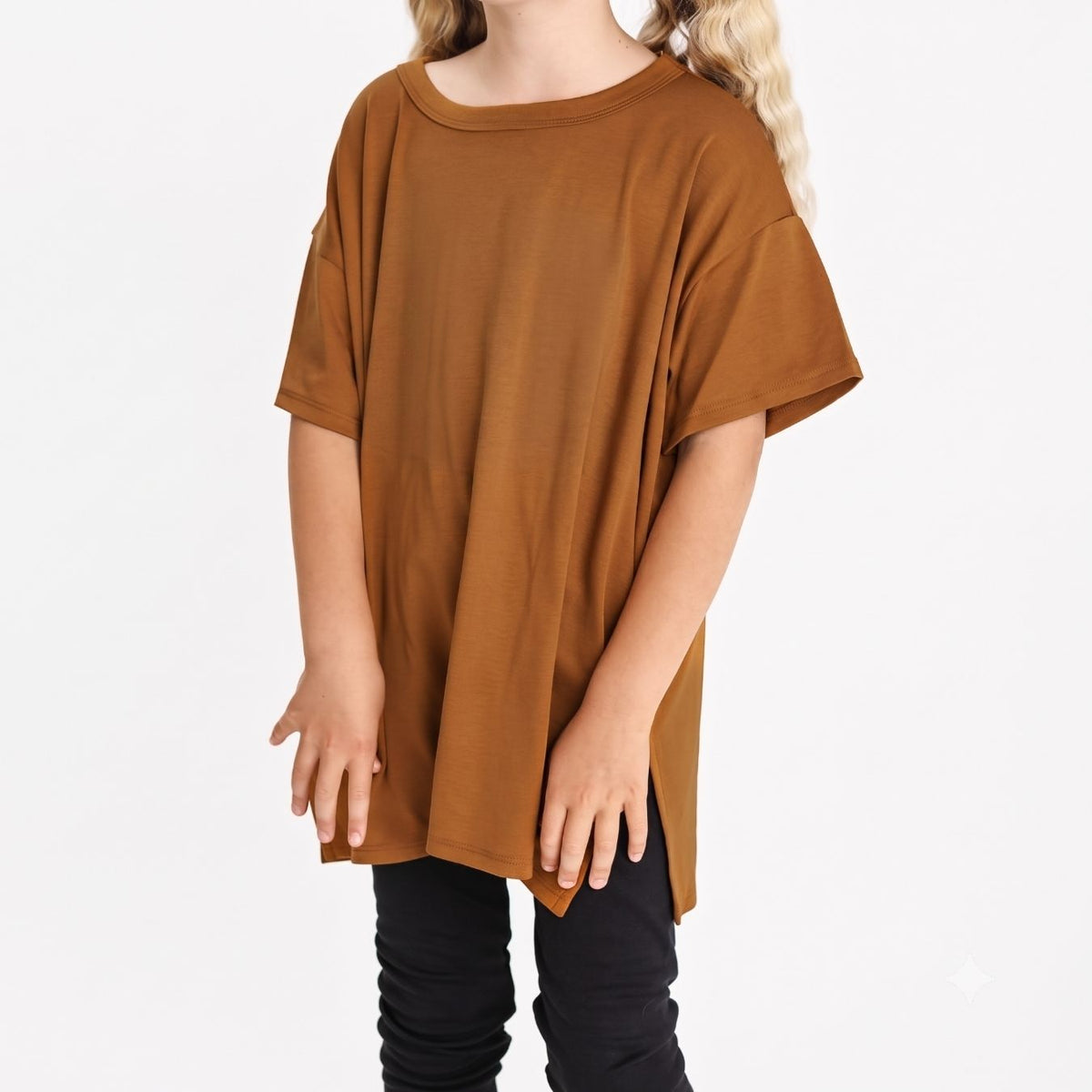 Youth Bamboo Oversize T-Shirt | Bronze
