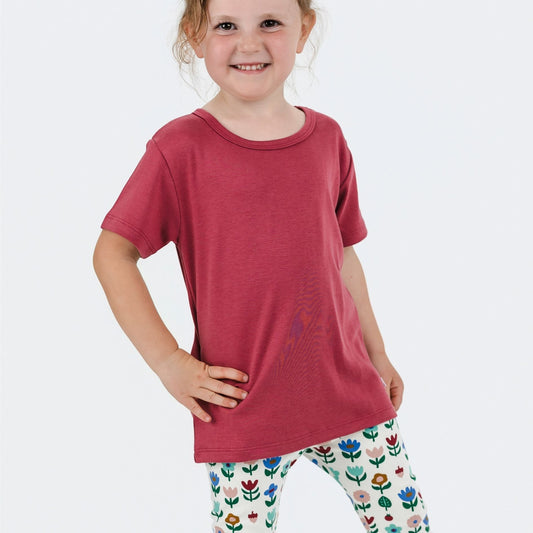 Youth Bamboo T-Shirt | Pomegranate