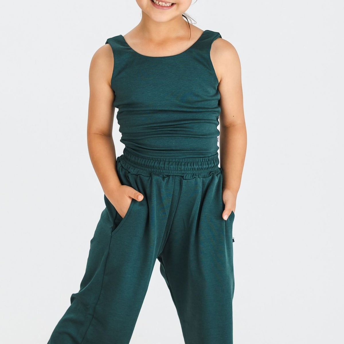 Youth Bamboo Longline Bralette-Style Tank | Juniper
