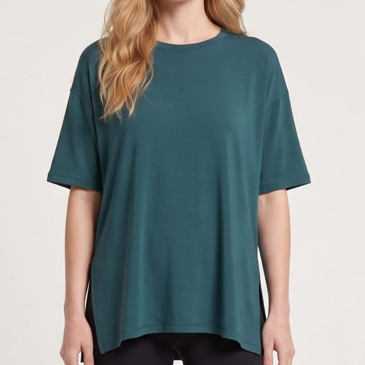 Ladies' Bamboo Oversized Side Slit T-Shirt | Juniper