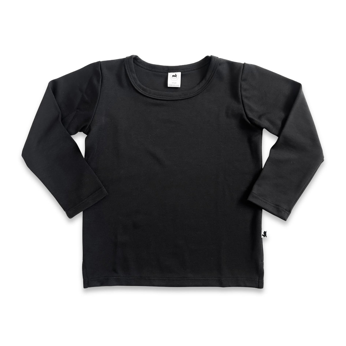 Youth Classic Long-Sleeve T-Shirt with Side Slits | Black