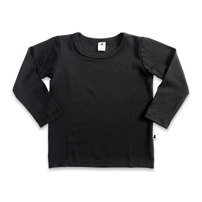 Youth Classic Long-Sleeve T-Shirt with Side Slits | Black