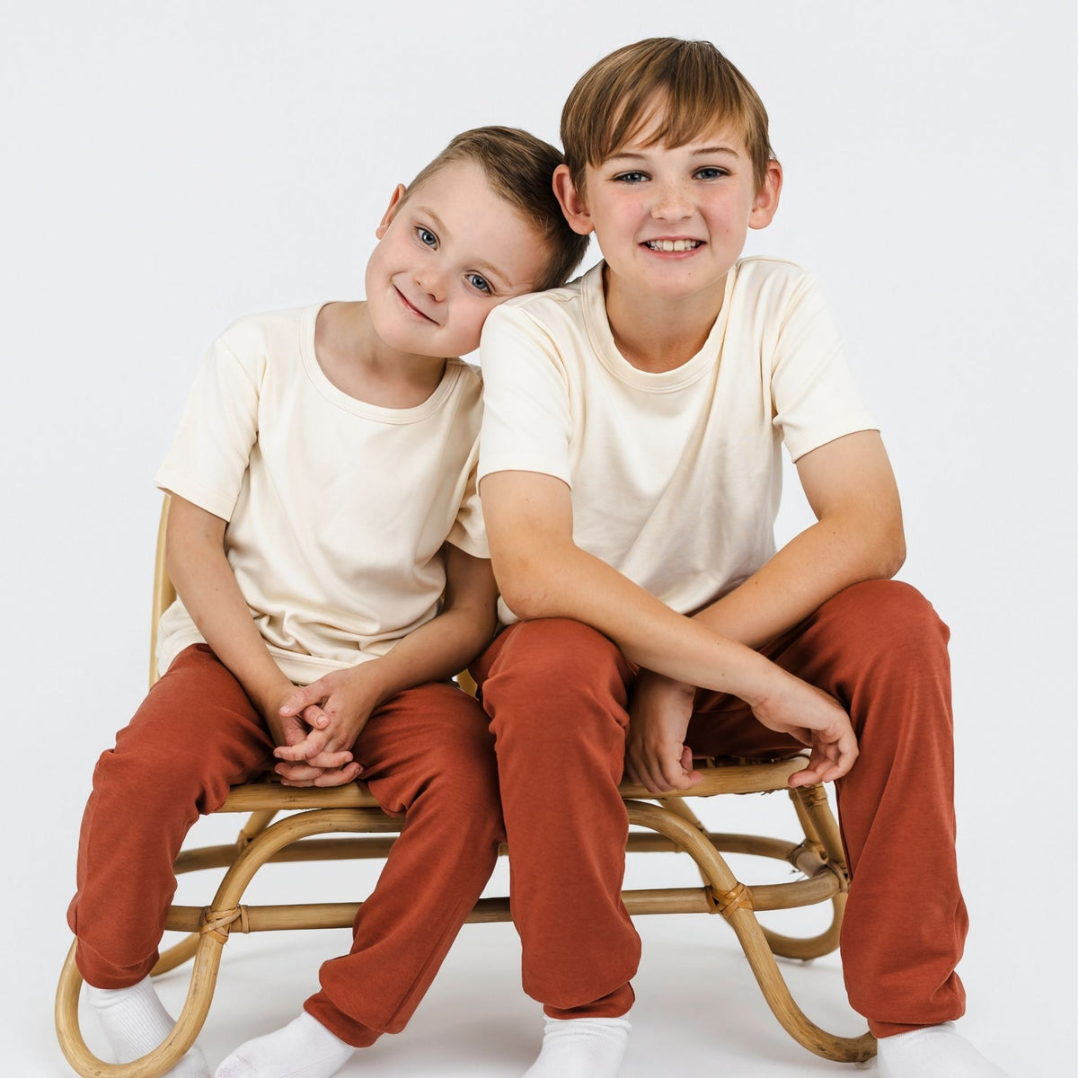 Kids’ Lightweight Bamboo Joggers | Burnt Brick