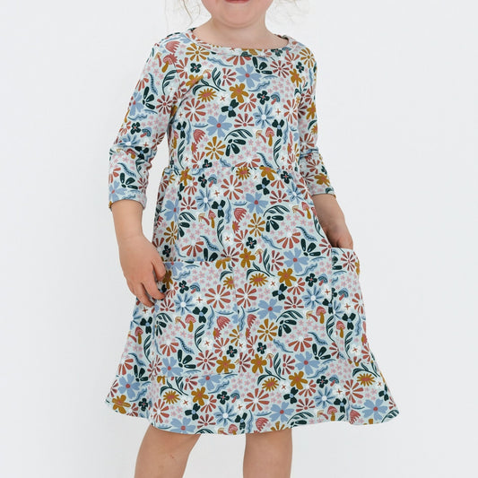 Youth Bamboo Clementine Dress | Floating Floral