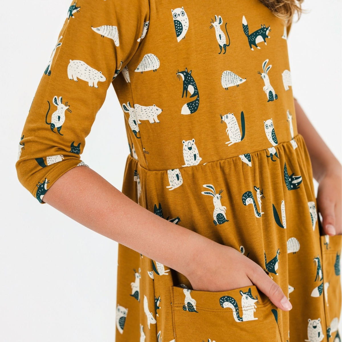 Youth Bamboo Clementine Dress | Scandi Critters