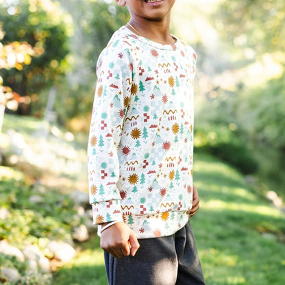 Youth Bamboo All-Over Print Pullover | Icon Landscape