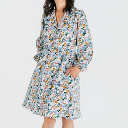 Ladies' Bamboo Puffed Sleeve Dress | Floating Floral