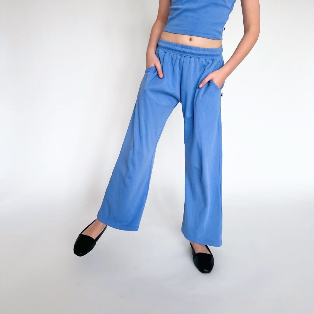 Youth Bamboo Wide Leg Pants | Parlour Stripe - additional view