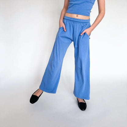 Youth Bamboo Wide Leg Pants | Parlour Stripe - additional view