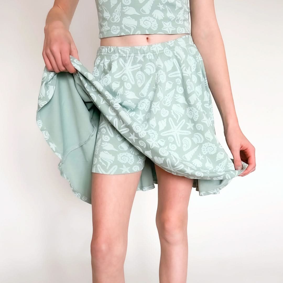 Youth Bamboo Skort | Parlour Stripe - additional view