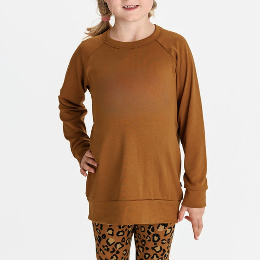 Youth Bamboo Raglan Pullover | Bronze