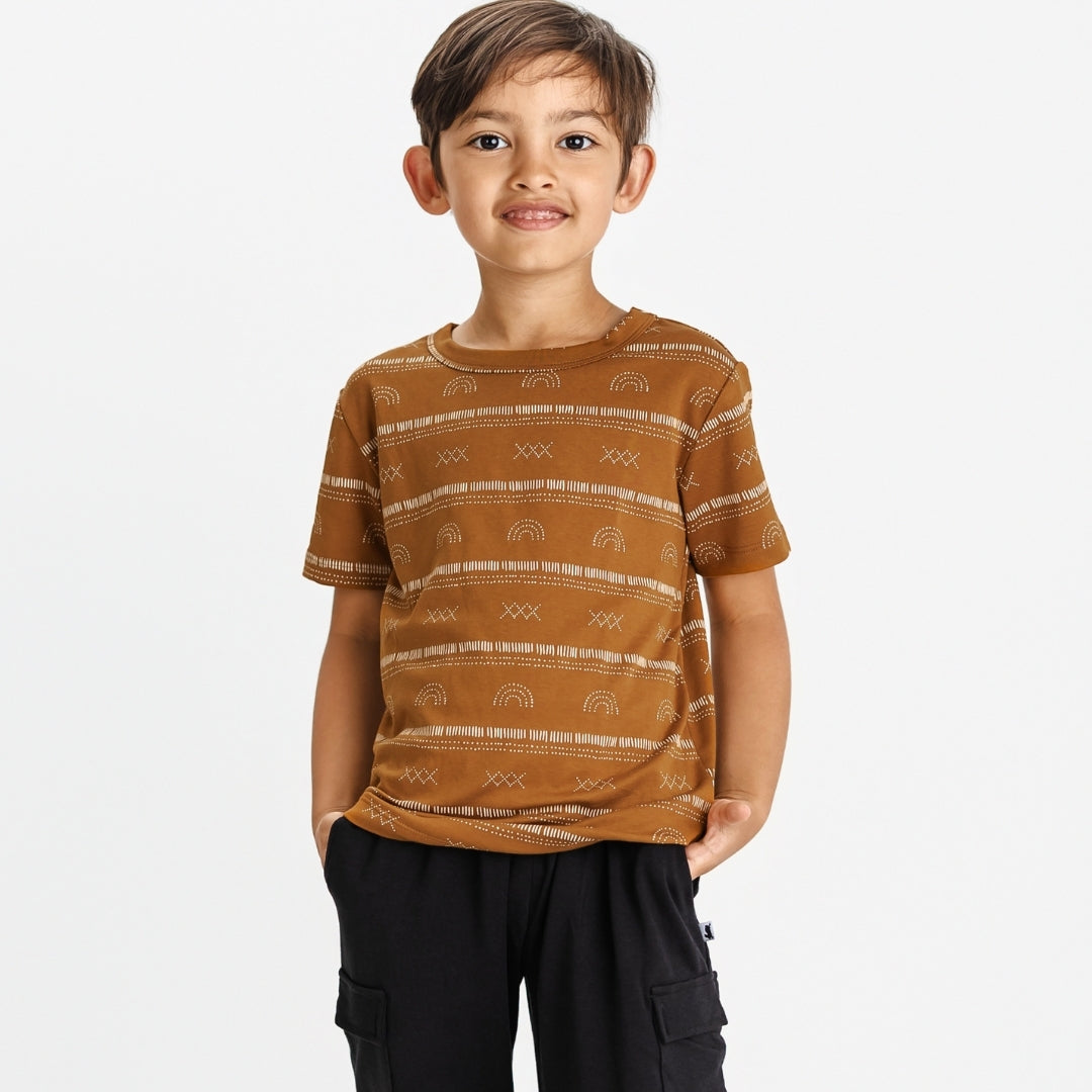 Youth Bamboo All-Over Print T-shirt | Mudcloth