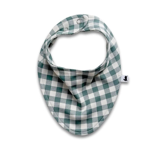 Baby Bamboo Bib - Eucalyptus Gingham - Little & Lively