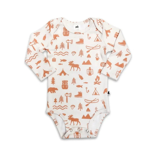 Baby Long - Sleeve Bamboo Onesie - Adventure - Little & Lively