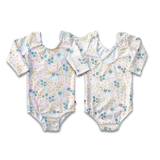 Kids Bamboo Audrey Bodysuit - Pastel Blooms - Little & Lively
