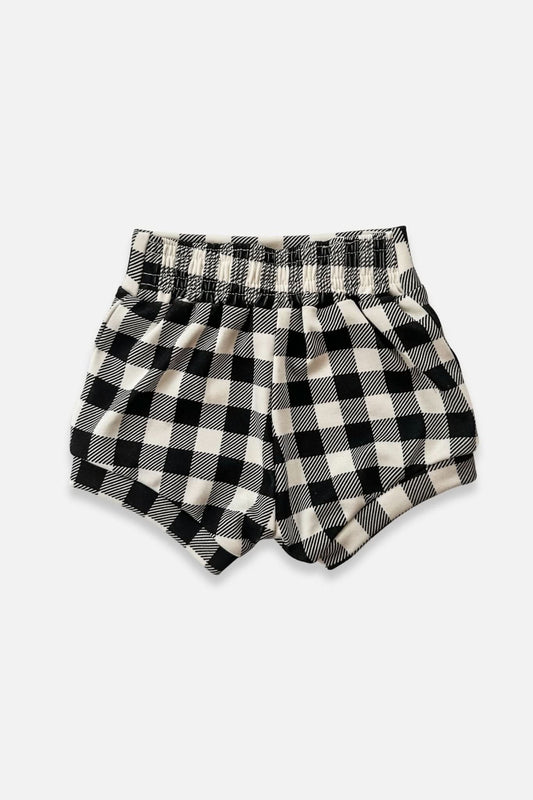 Kids Bamboo High - Waisted Shorties - Black - Little & Lively