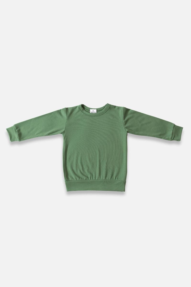 Kids Bamboo Pullover - Leaf Green - Little & Lively