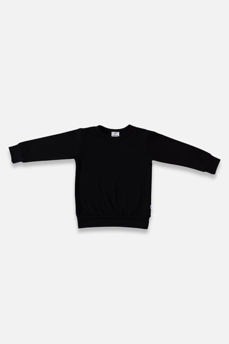 Kids Bamboo Pullover - Black - Little & Lively