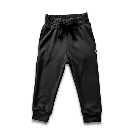Kids Lightweight Bamboo Joggers - Black - Little & Lively