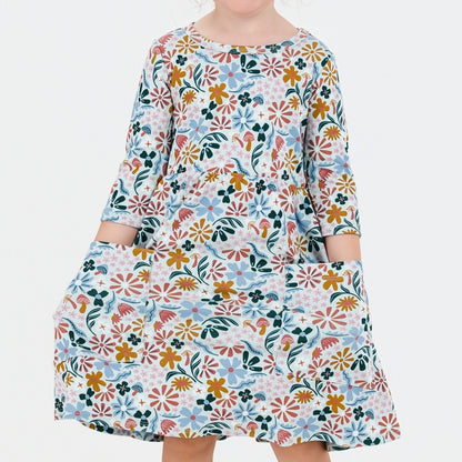 Youth Bamboo Clementine Dress | Floating Floral