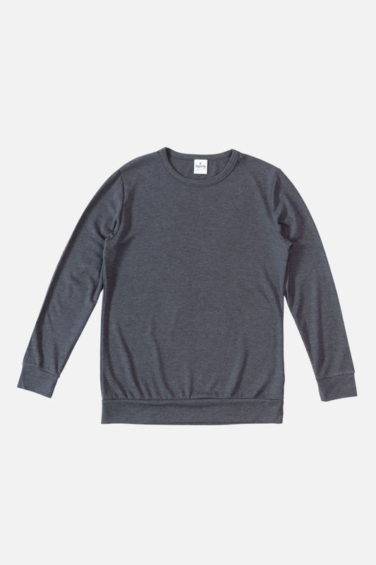 Men's Bamboo Pullover - Charcoal - Little & Lively