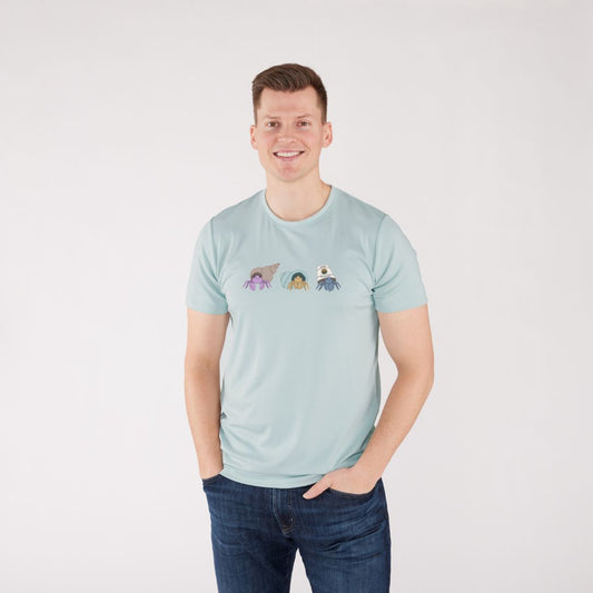 Adult Unisex Crewneck 'Crabby Cuties' T-Shirt | Seafoam