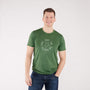 Adult Unisex Crewneck 'Keep the Sea Plastic Free' T-Shirt | Leaf Green