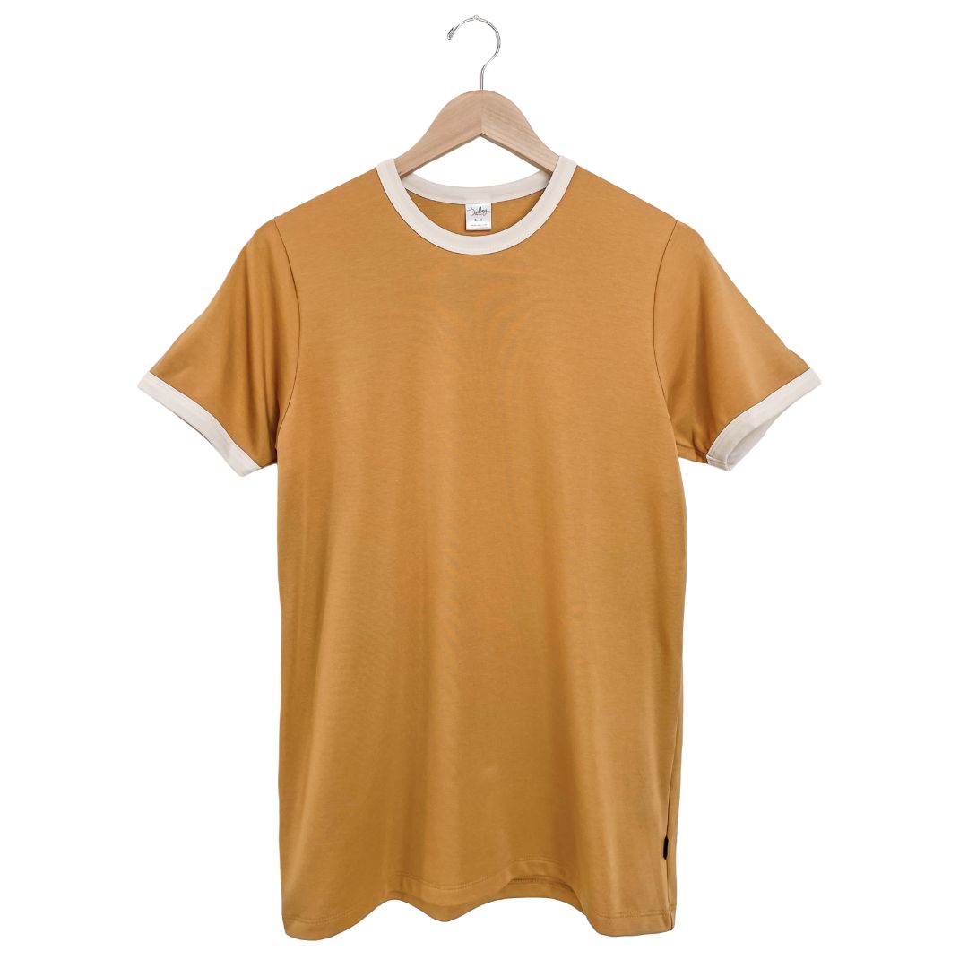 Adult Unisex Crewneck Ringer T-Shirt | Sunflower