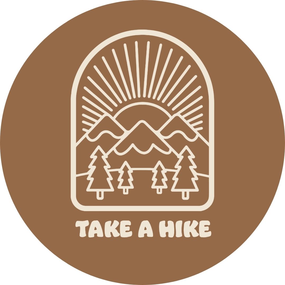 Adult Unisex Crewneck 'Take a Hike' Ringer T-Shirt | Caramel