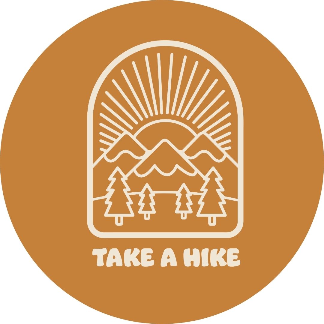 Adult Unisex Crewneck 'Take a Hike' Ringer T-Shirt | Sunflower