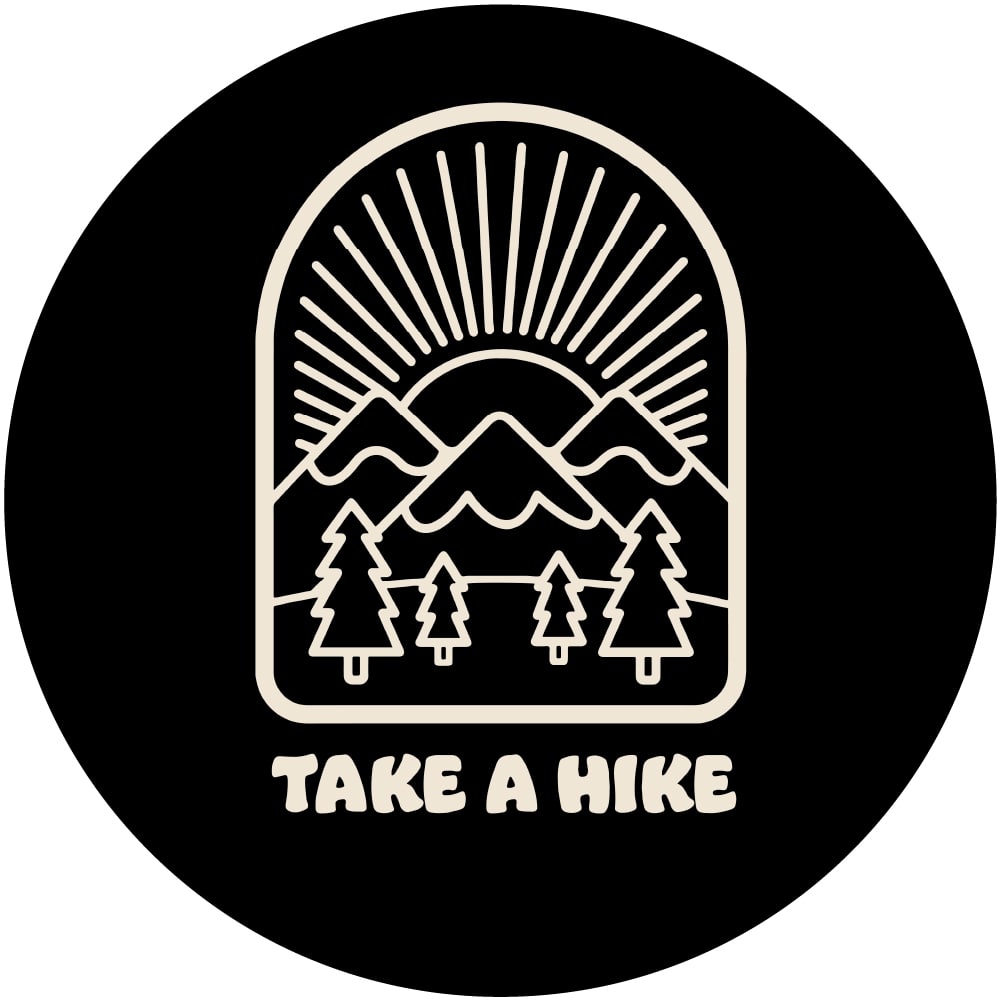 Adult Unisex Crewneck ’take a Hike’ T-shirt | Black Men’s T-shirt Bamboo/cotton