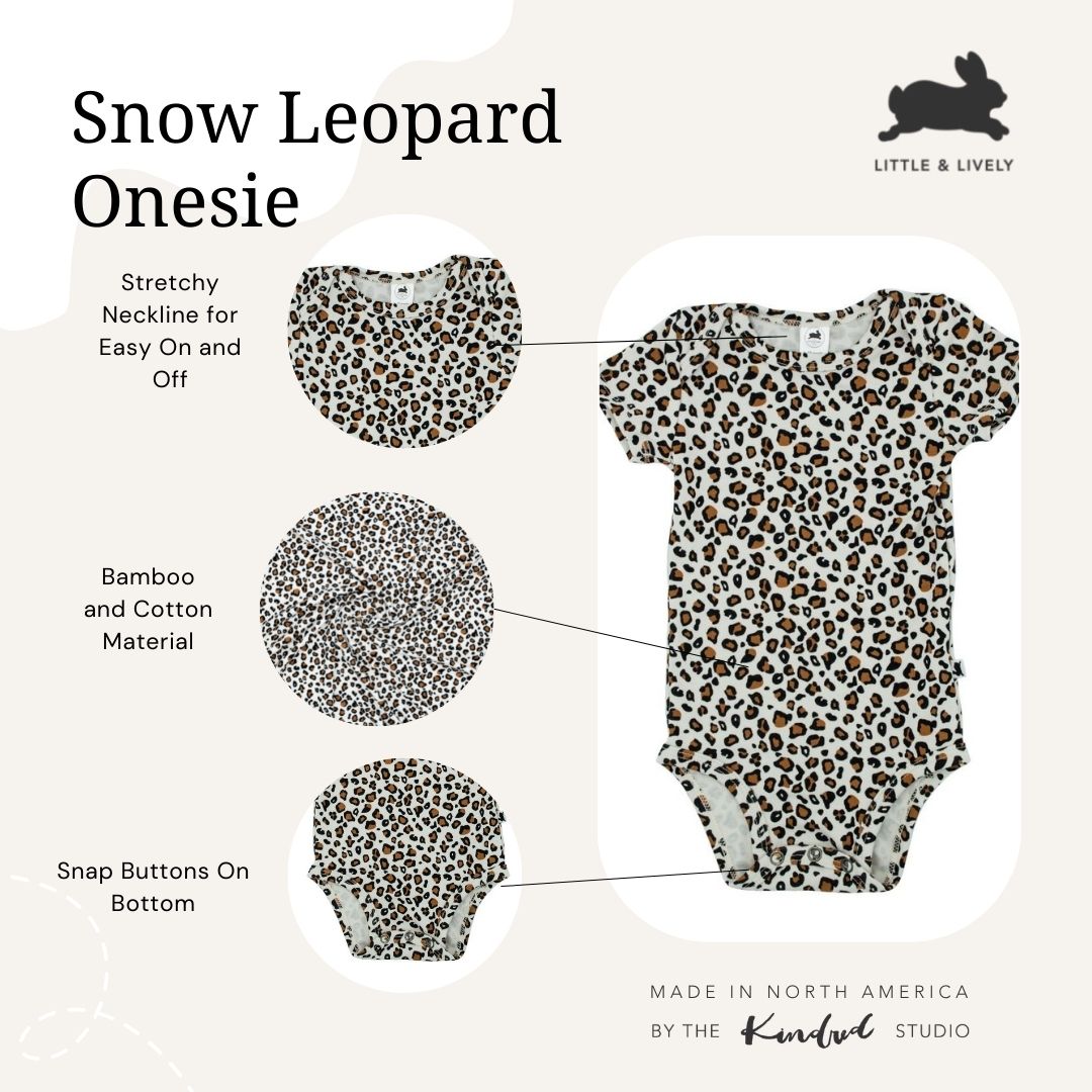 Baby Onesie | Snow Leopard Bamboo/cotton 2