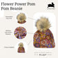 Baby/kid’s Pom Beanie | Flower Power Beanie Bamboo/cotton 4
