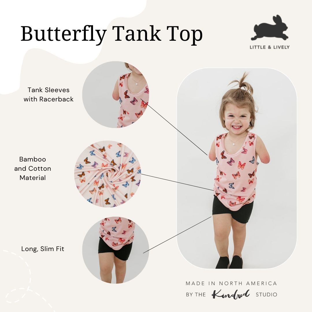 Baby/Kid's Racerback Tank Top | Butterflies