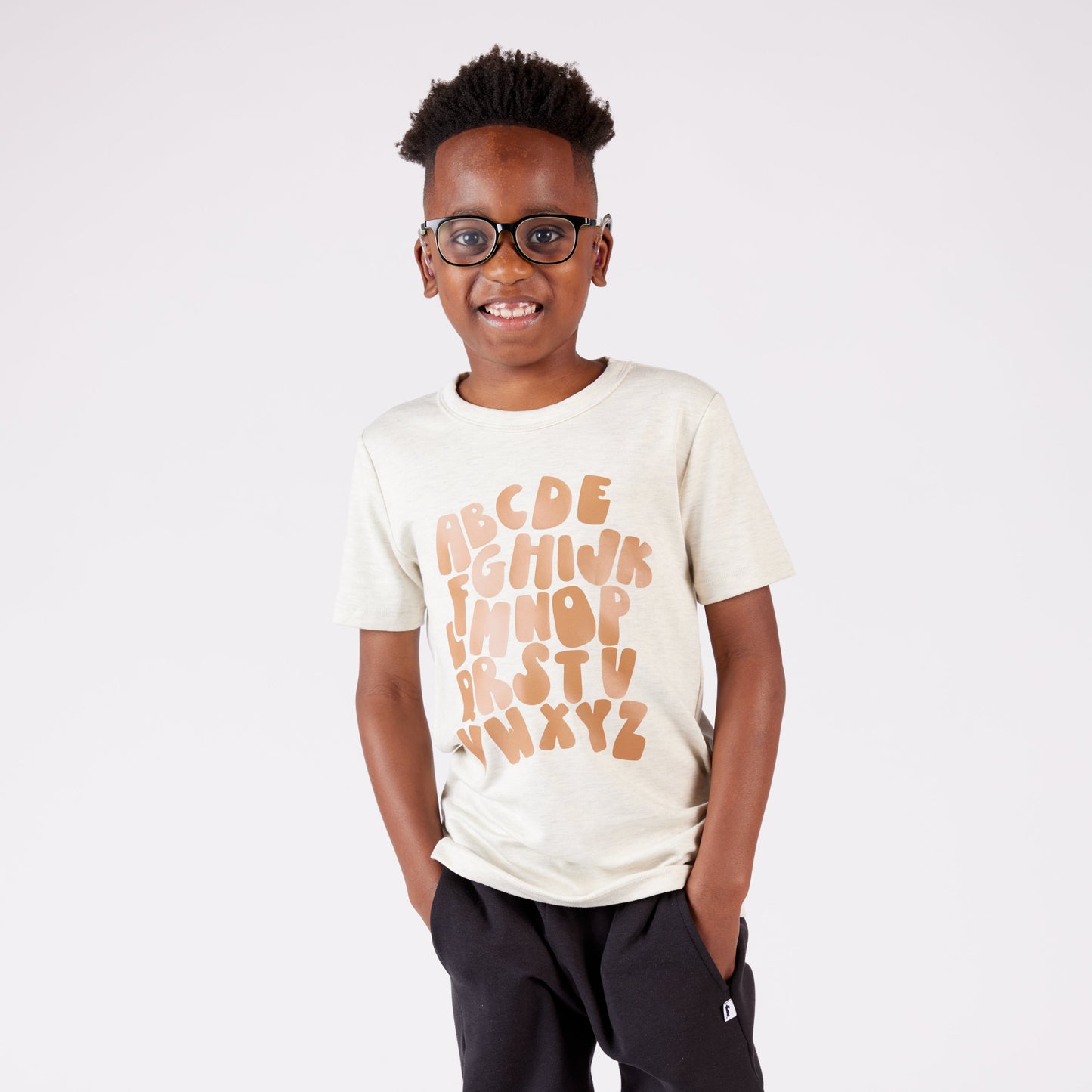 Baby/kid’s/youth ’abcs’ Slim-fit T-shirt | Ash Kid’s Bamboo/cotton 2