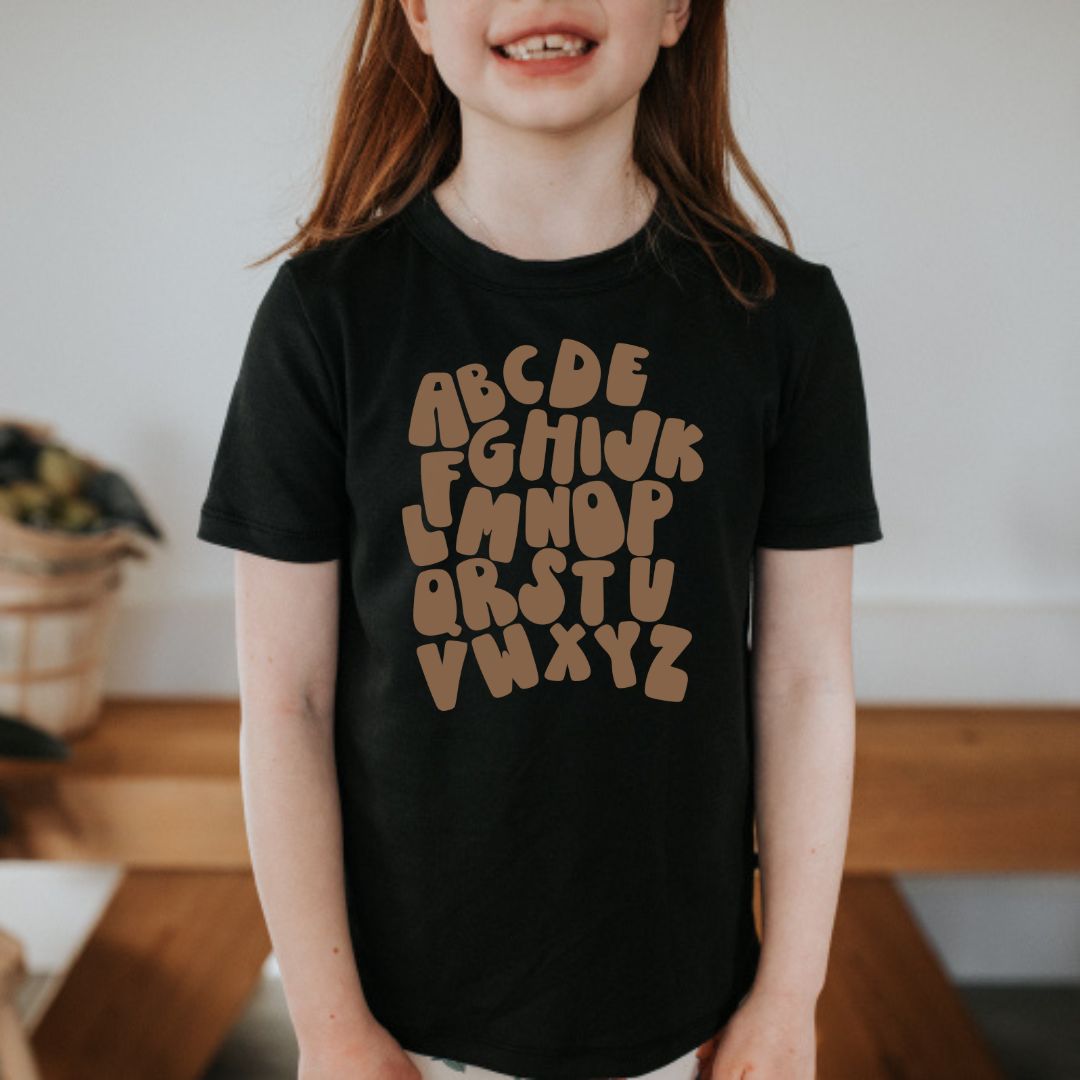 Baby/Kid's/Youth 'ABCs' Slim-Fit T-Shirt | Black