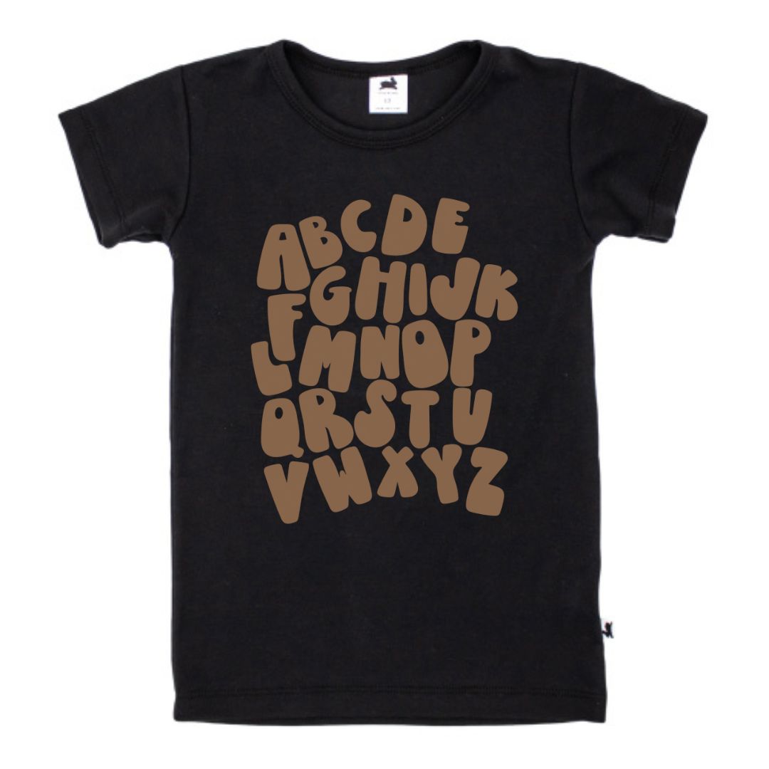 Baby/Kid's/Youth 'ABCs' Slim-Fit T-Shirt | Black
