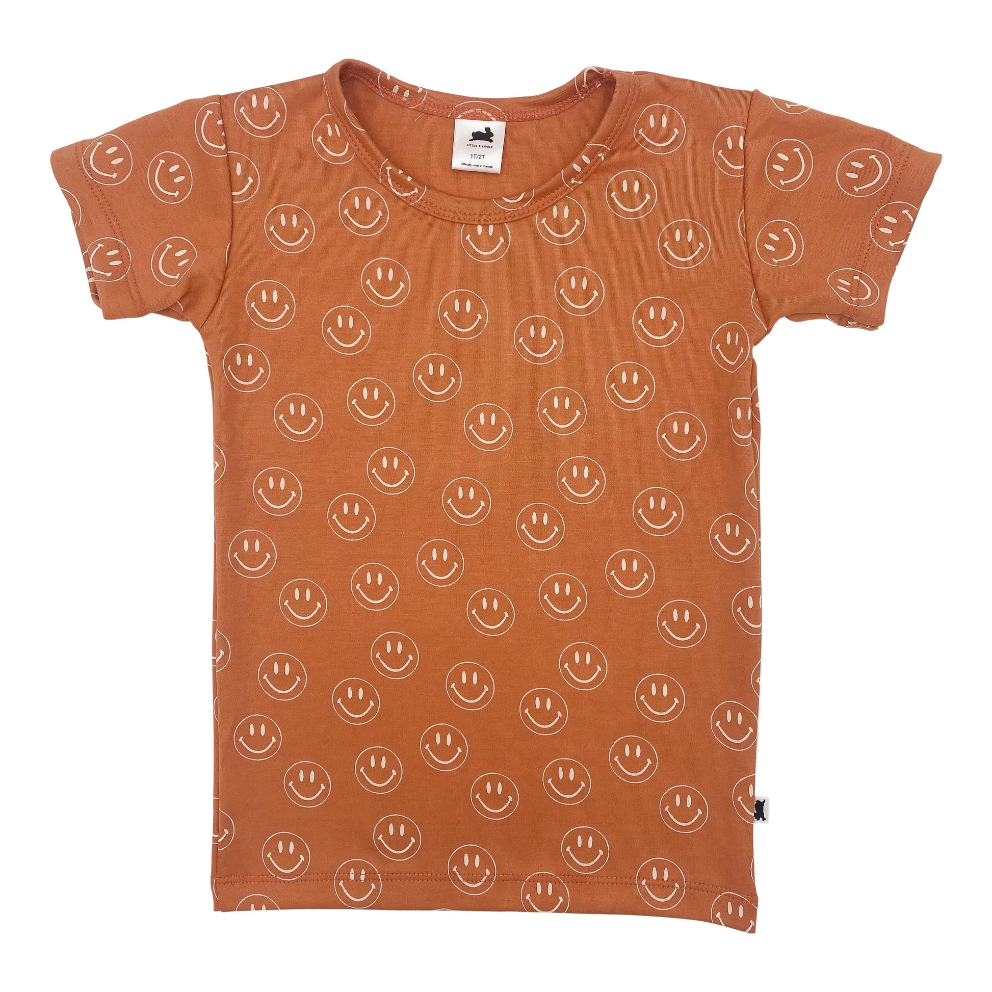 Baby/Kid's/Youth All-Over Print Slim-Fit T-Shirt | Orange Smilies