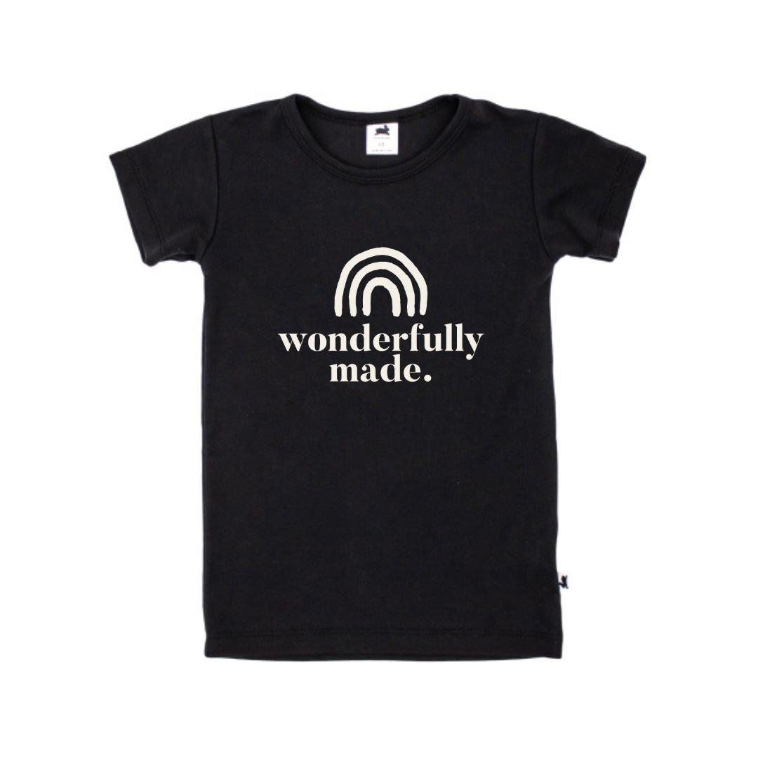 Baby/kid’s/youth ’classic Wonderfully Made’ Slim-fit T-shirt | Black Kid’s