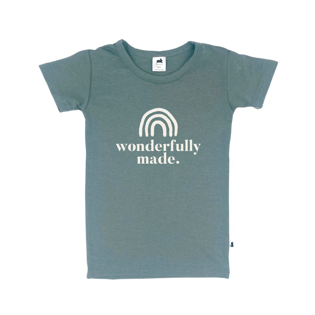 'Classic Wonderfully Made' Bamboo Slim-Fit T-Shirt | Eucalyptus