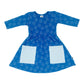 Baby/kid’s/youth Clementine Dress | Blue Smilies Girl’s Bamboo/cotton 1