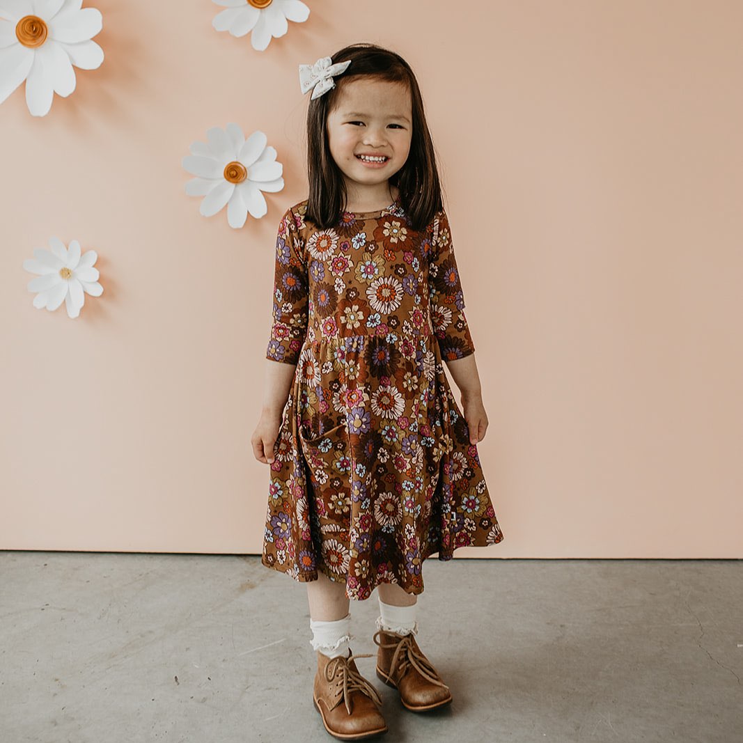 Baby/Kid's/Youth Clementine Dress | Flower Power
