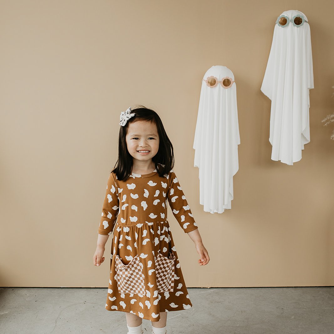 Baby/kid’s/youth Clementine Dress | Friendly Ghosts Girl’s Bamboo/cotton 4