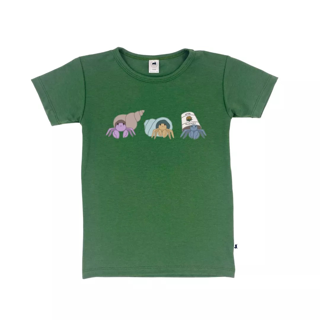 'Crabby Cuties' T-Shirt | Slim Fit | Leaf Green