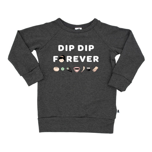 Baby/kid’s/youth ’dip Dip Forever’ Pullover | Charcoal Kid’s Bamboo/cotton 1