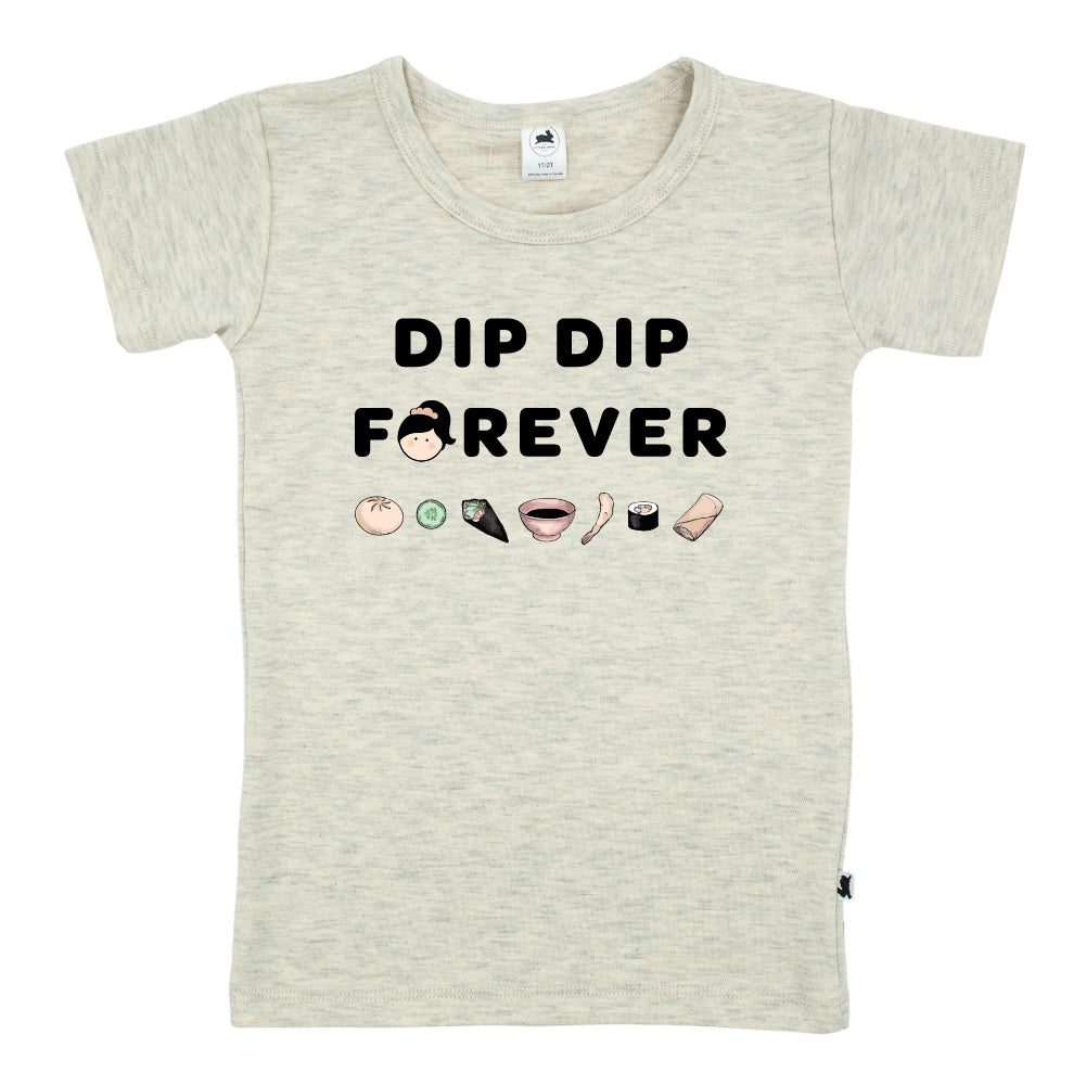 Baby/kid’s/youth ’dip Dip Forever’ Slim-fit T-shirt | Ash Kid’s Bamboo/cotton 1