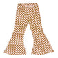 Baby/kid’s/youth Flares | Blush Checkers Leggings Bamboo/cotton 1